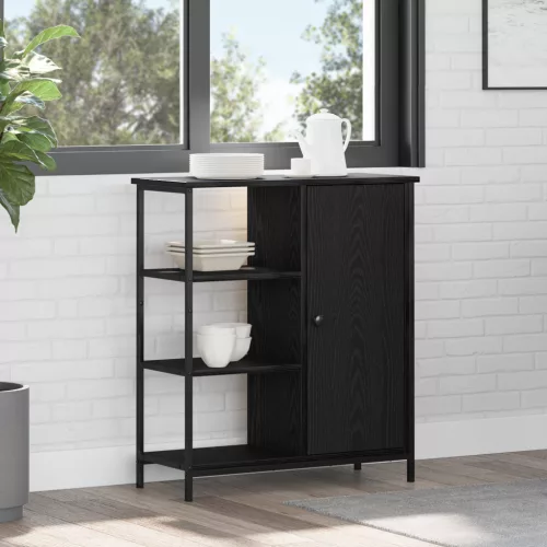  Fekete tölgy oldalfiók 70x30x80 cm Ragasztott fa