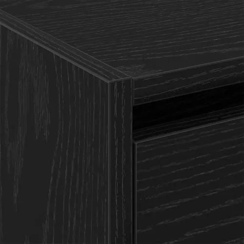  Cipőtartó Fekete Tölgy 80x21x125,5 cm Szerelt Fa