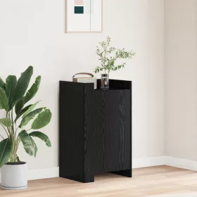  Oldalszekrény Fekete tölgy 45x35x75 cm Műanyagfa