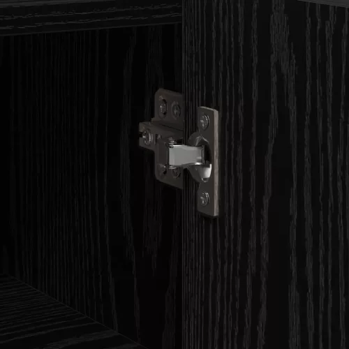  Oldalszekrény Fekete tölgy 45x35x75 cm Műanyagfa