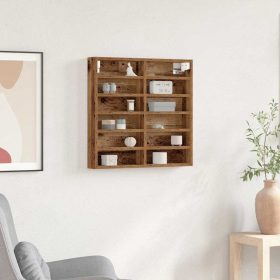    Kiállító szekrény polcokkal Öreg fa 60 x 8,5 x 58 cm Faanyag