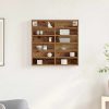  Kiállító szekrény polcokkal Öreg fa 60 x 8,5 x 58 cm Faanyag