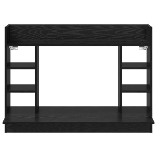  falra szerelhető íróasztal fekete tölgy 105x48x75 cm szerelt fa