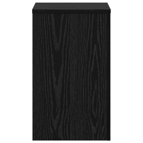  Növényállványok 2 db Fekete tölgy 30x30x50 cm MDF