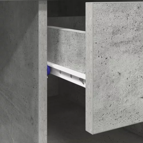  íróasztal tárolóval beton szürke 90x49.5x75 cm Mérnöki fa