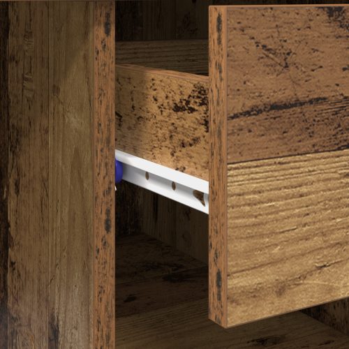  Asztal tárolóval Régi fa 90x49.5x75 cm Mérnöki fa