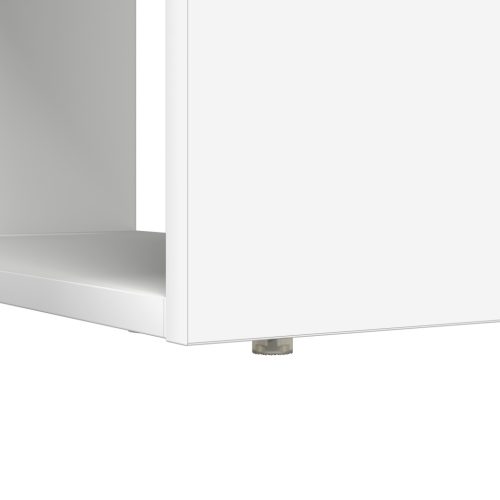  Asztal tárolással Fehér 113x54x120 cm Szerelt fa