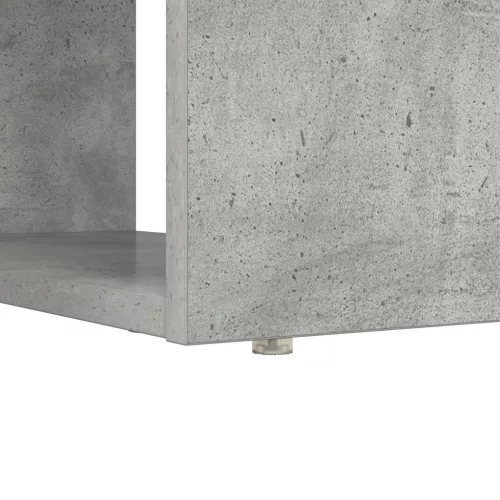  Asztal tárolóval Beton Szürke 113x54x120 cm Szerelt fa