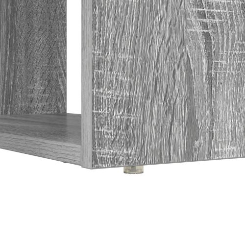  asztal tárolóval, szürke sonoma 113x54x120 cm forgácslap