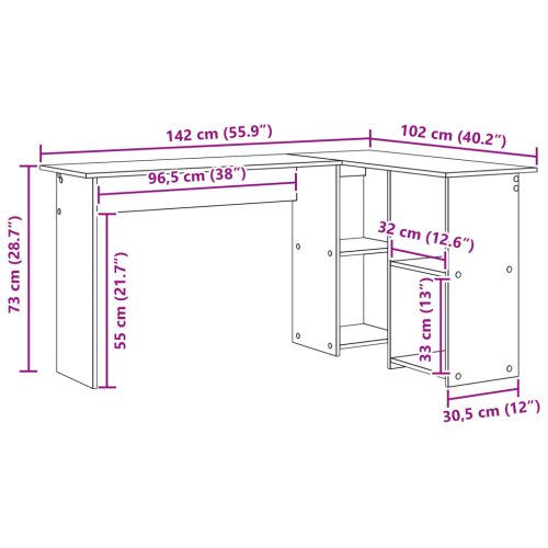  Beton szürke számítógépes asztal Beton szürke Forgácslap