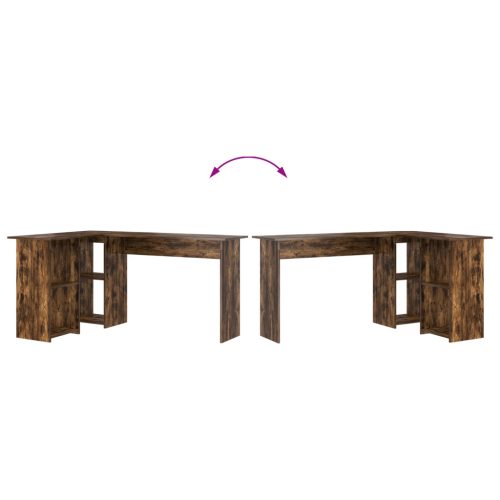  Füstölt tölgy számítógépes íróasztal Füstölt tölgy Szerelt fa Nagy