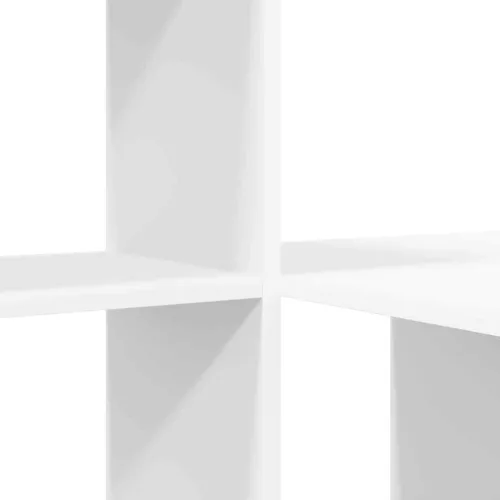  Asztal polcokkal tárolóval Fehér 131.5 x 50 x 106.5 cm Faanyag