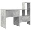  Asztal polcokkal Beton szürke 131.5 x 50 x 106.5 cm Faanyag