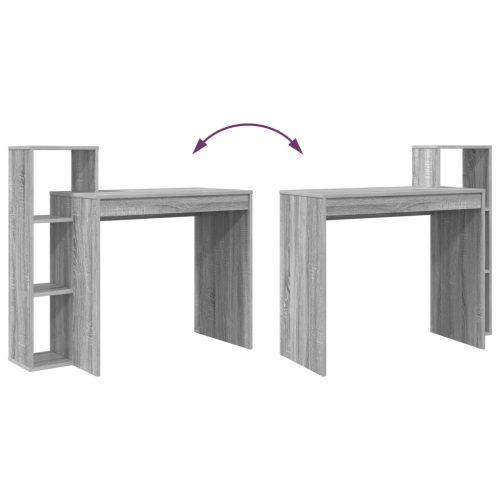  számítógépes íróasztal Szürke sonoma Forgácslap Közepes Polcolás