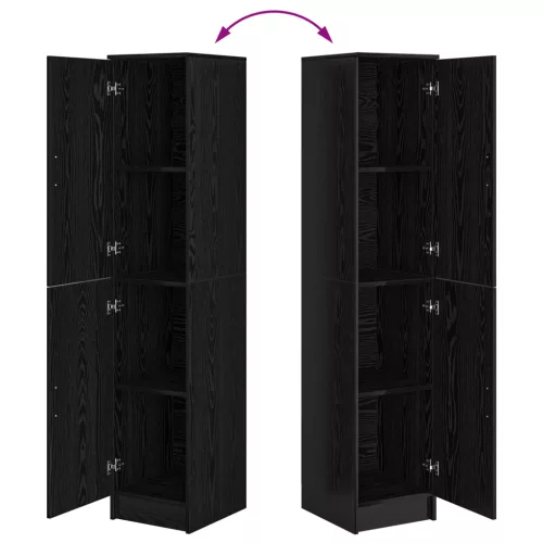  Buffet szekrény Fekete tölgy Szerelt fa Közepes Buffet szekrény