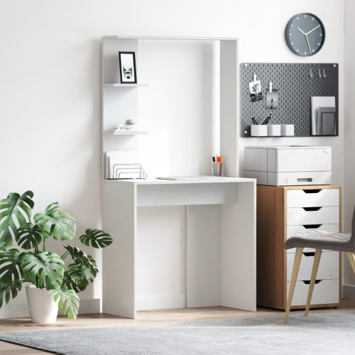  Fehér Számítógépes Asztal Fehér Forgácslap Közepes