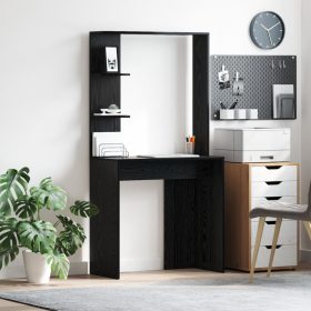    Fekete tölgy íróasztal Fekete tölgy Szilárd fa, MDF Kompakt