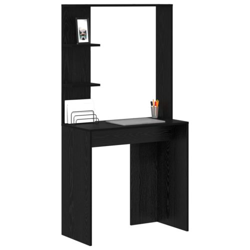  Fekete tölgy íróasztal Fekete tölgy Szilárd fa, MDF Kompakt