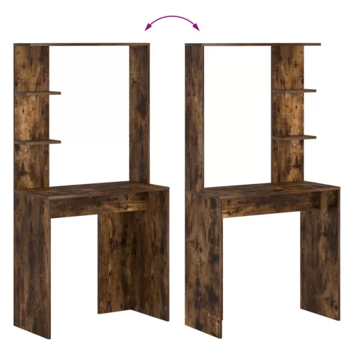  Füstölt tölgy Számítógépasztal Füstölt tölgy Szerelt fa Standard