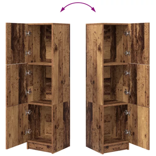  Barna oldalszekrény Régi fa Fa furnér Kompakt Barna oldalszekrény