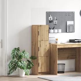    Kézműves Tölgy Sideboard Kézműves tölgy Mérnökfa Nagy Tárolás