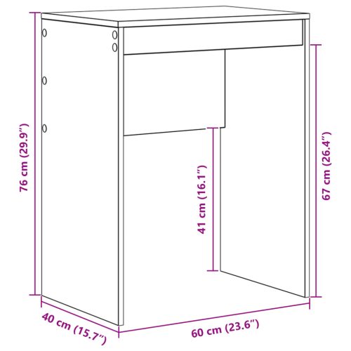  Minimalista íróasztal Fehér Forgácslap 60 x 40 x 76 cm Tartós