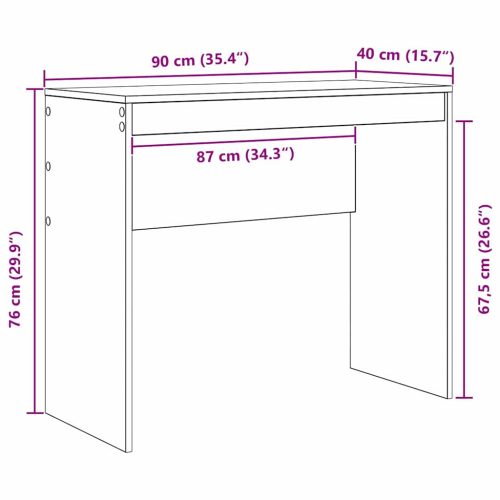  Íróasztal Beton szürke MDF beton szürke felülettel 90 x 40 x 76 cm