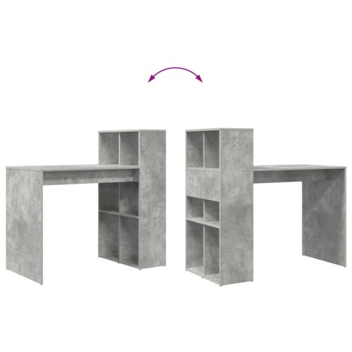  Íróasztal Beton szürke Mérnöki fa betonfelülettel Közepes