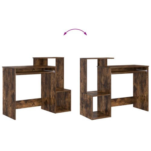  Füstölt tölgy számítógépasztal Füstölt tölgy Szerelt fa Standard