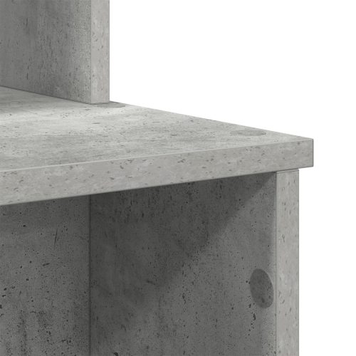  Tárolós Asztal Beton Szürke 120.5x44x88.5 cm Mérnöki Fa