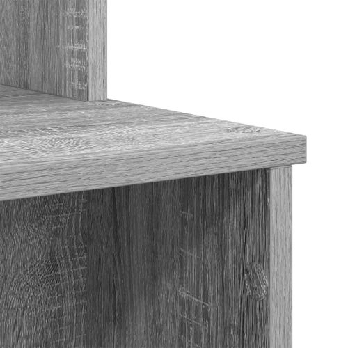  Tárolós Asztal Szürke Sonoma 120.5x44x88.5 cm Szerelt Fa