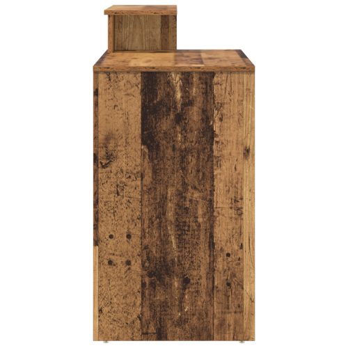  Asztal Tárolóval Régi Fa 120.5x44x88.5 cm Szerelt Fa