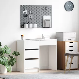    Asztal fiókkal tárolóval Fehér 90 x 37.5 x 75 cm Faanyag