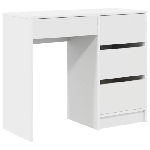  Asztal fiókkal tárolóval Fehér 90 x 37.5 x 75 cm Faanyag