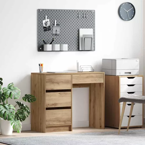  Asztal fiókkal Artisan tölgy 90 x 37.5 x 75 cm Faanyag