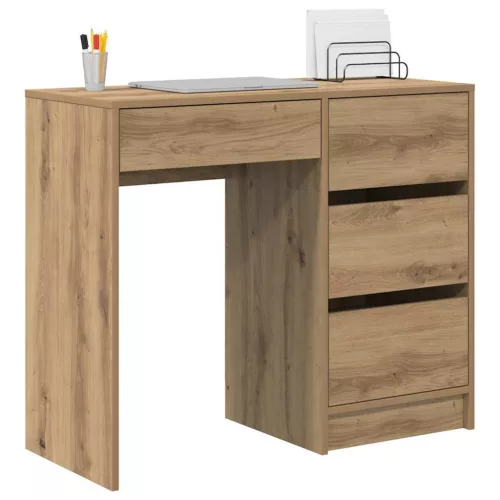  Asztal fiókkal Artisan tölgy 90 x 37.5 x 75 cm Faanyag