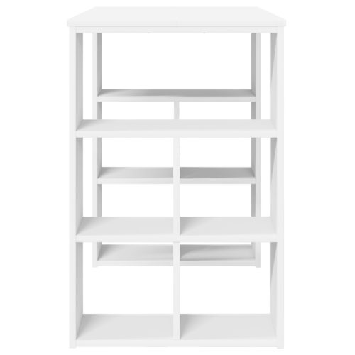  Fehér Sarokíróasztal Fehér MDF Közepes Tároló