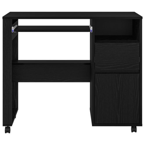  Fekete Tölgy Számítógépasztal Fekete tölgy Szerelt fa, Fém Közepes