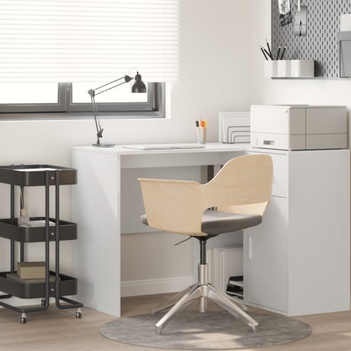  Íróasztal Fehér Szerelt fa Közepes Tárolás Íróasztal