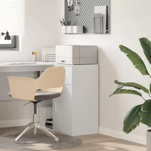  Fehér Tároló Szekrény Fehér MDF Kompakt Tárolás Tároló Szekrény