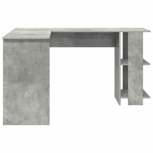  Sarokíróasztal Beton Szürke 140 x 113,5 x 75 cm Faanyag