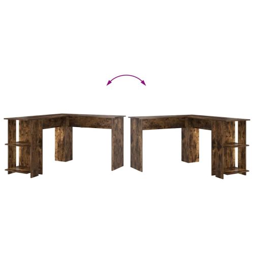  Sarokíróasztal Füstölt tölgy 140 x 113,5 x 75 cm Faanyag