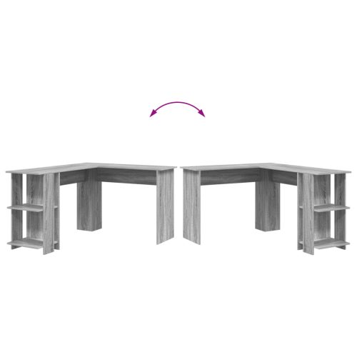  Szürke Sarokasztal Szürke Sonoma MDF Standard Szürke Sarokasztal