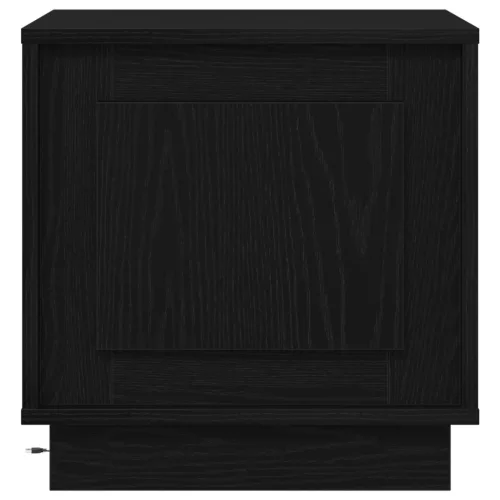  Éjjeli asztal LED világítással Fekete tölgy 44x34,5x45 cm