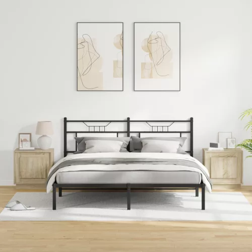  Éjjeli szekrények LED világítással 2 db Sonoma tölgy 44x34,5x45 cm