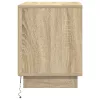  Éjjeli szekrények LED világítással 2 db Sonoma tölgy 44x34,5x45 cm