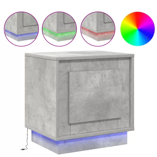  LED világítással ellátott éjjeli szekrények 2 db Betongrád 44x34,5x45 cm