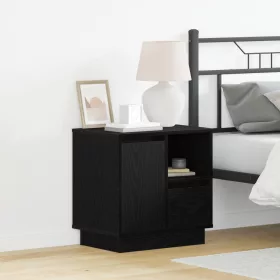    Éjjeli szekrények LED-del 2 db Fekete tölgy 50x34,5x50 cm