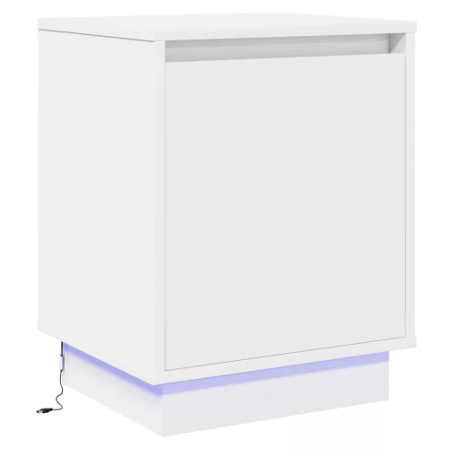  LED világítással ellátott éjjeli szekrények 2 db Fehér 39x34,5x50 cm