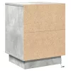  Beton szürke éjjeli szekrény beépített LED világítással 39x34.5x50 cm